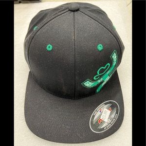 New Hooey Black FlexFit Green Cowboy Paisley Baseball Cap S/M  X/XL
